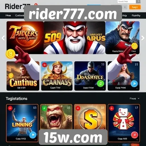 Análise da oferta de jogos no site rider777